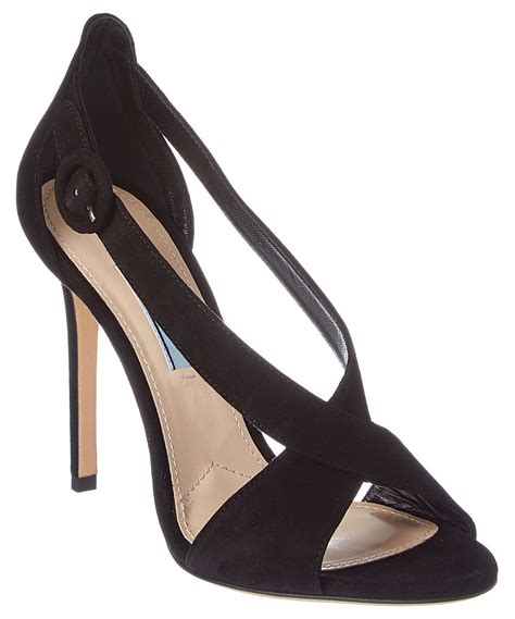 prada 105 suede heeled sandal|Prada shoes for women.